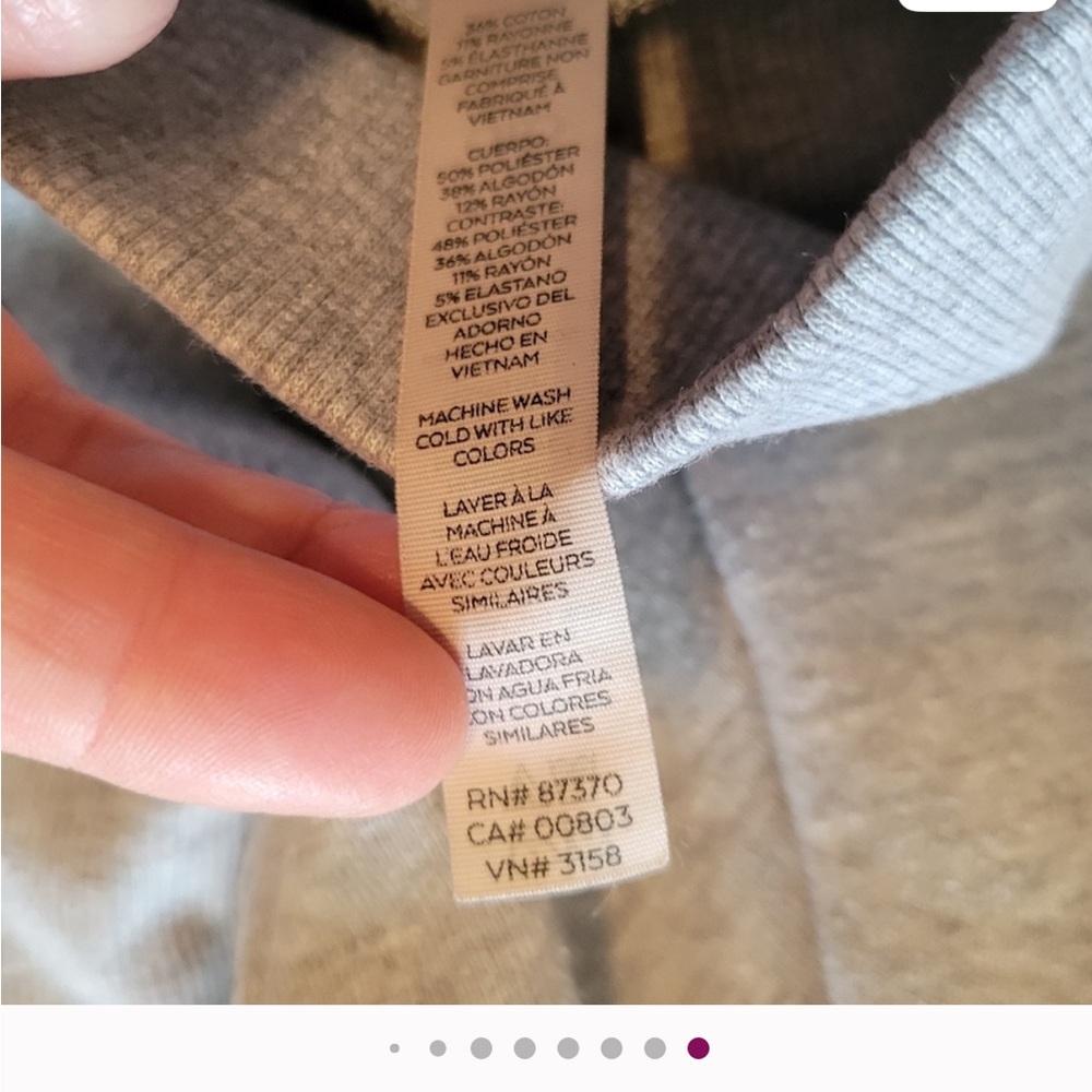 ALO Gray Mock Neck Sweater - Picture 7 of 7